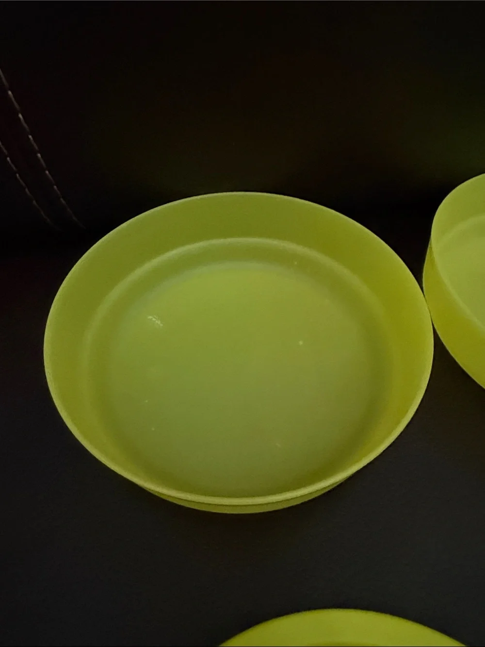 Tupperware Neon Yellow food containers 4 pcs